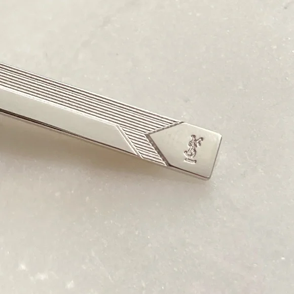 YSL 925 Silver Tie Clip - Picture 2 of 5
